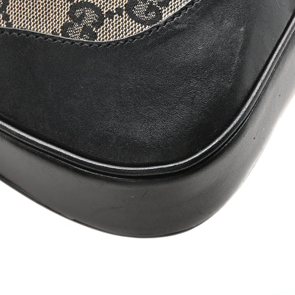 Gucci Monogram Small Jackie O Hobo Beige Black 9 of 10