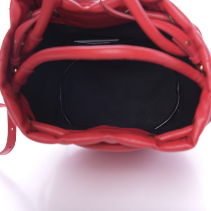 Balenciaga Nappa Calfskin Quilted Touch B Bucket Bag Bright Red 5 of 9