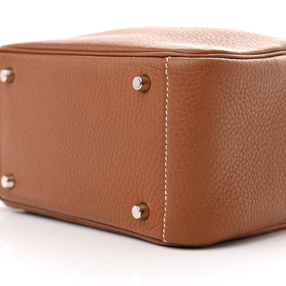 Hermes Taurillon Clemence Mini Lindy 20 Gold 9 of 10