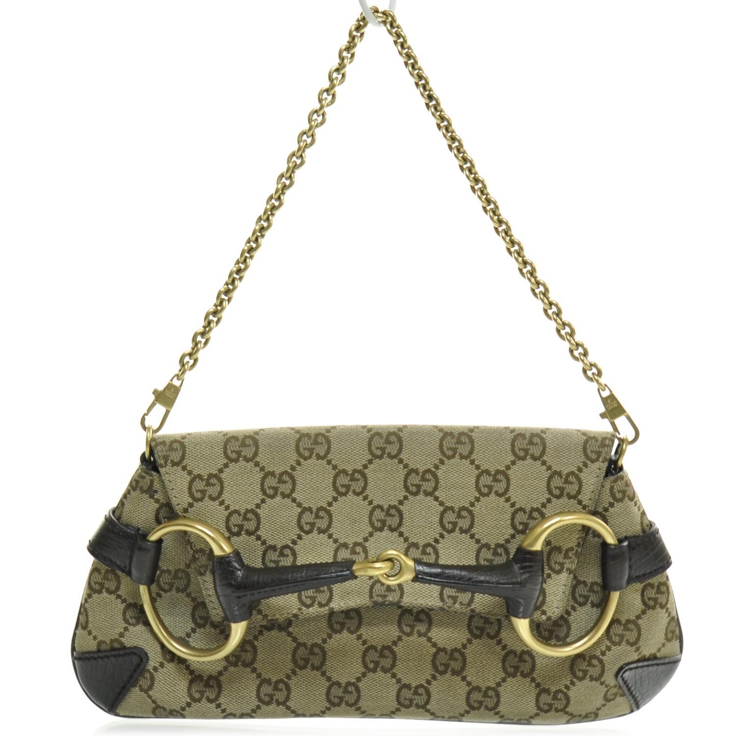 Monogram Horsebit Clutch Ebony