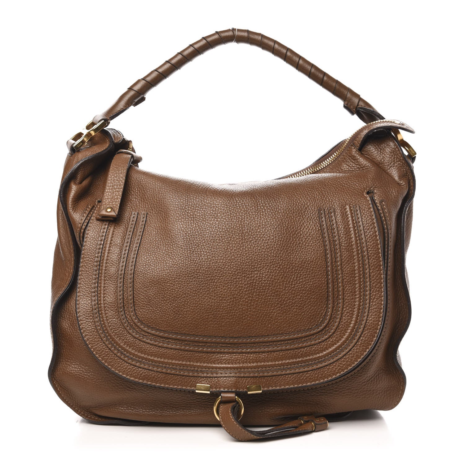 Chloe Calfskin Large Marcie Hobo Nut 1 of 12