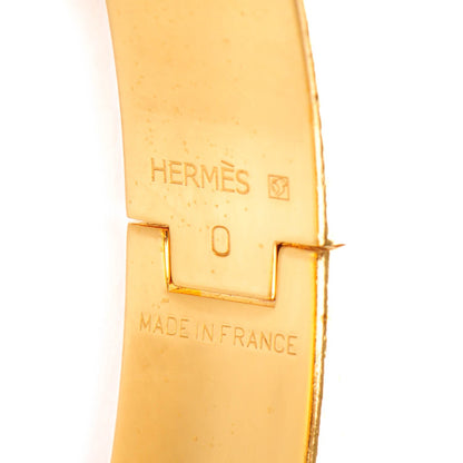 Hermes Enamel Narrow Clic Clac H Bracelet GM Soleil 4 of 4