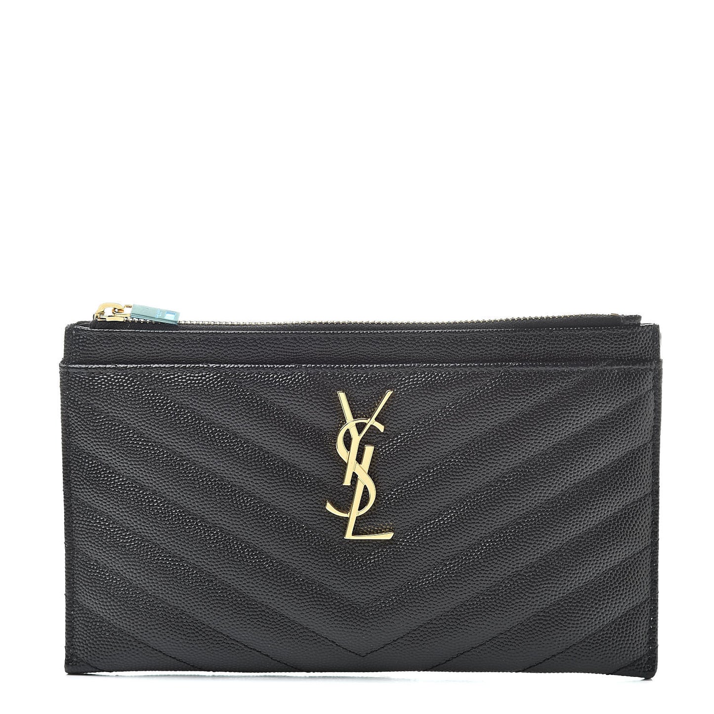 Grain De Poudre Chevron Monogram Bill Pouch Black