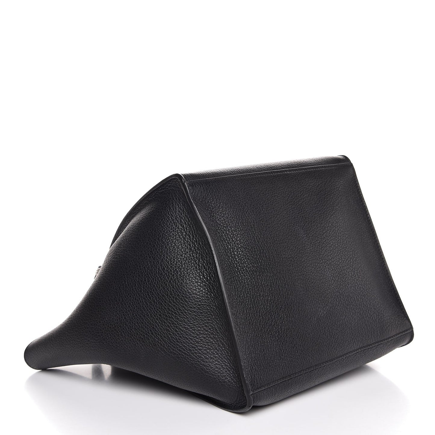 Supple Grained Calfskin Small Big Bag Black