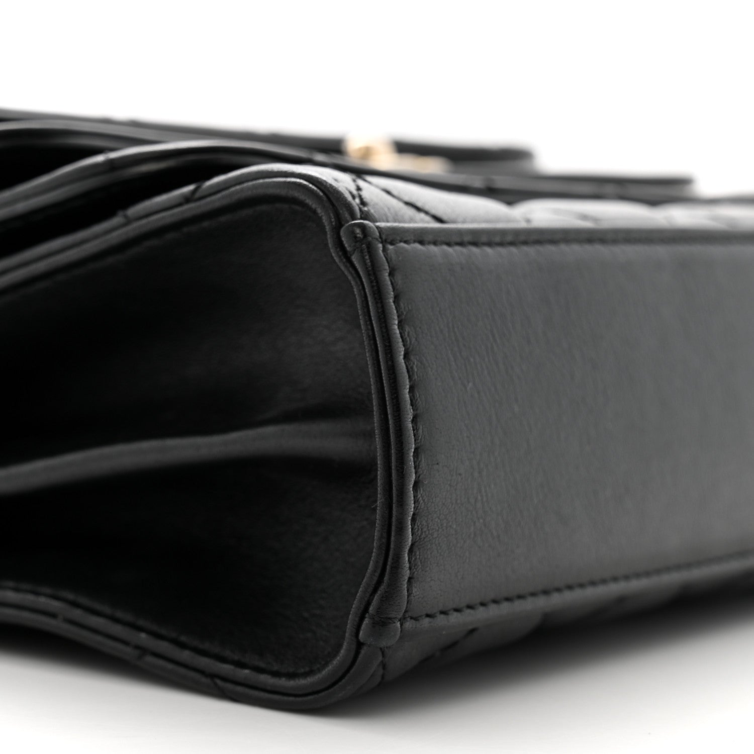 Chanel Calfskin Quilted Triple Flap Black 10 of 12