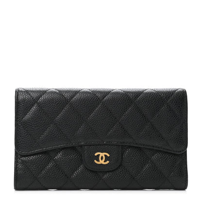 Chanel Caviar Quilted Large Flap Wallet Black 1 of 4
