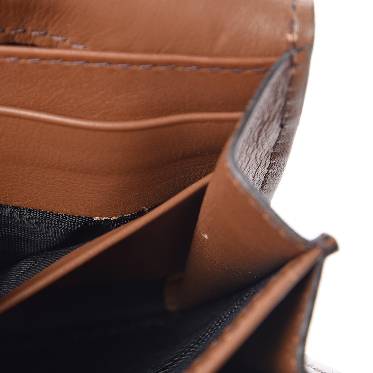 Burberry Grainy Calfskin House Check Continental Wallet Tan 8 of 8