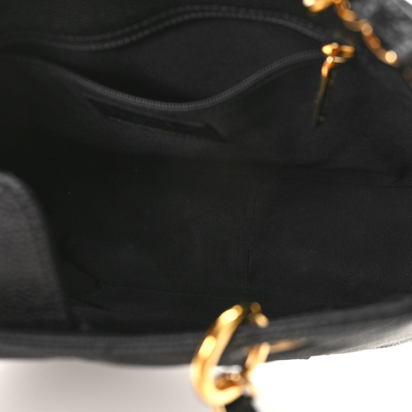 Caviar Quilted Petit Shopping Tote PST Black