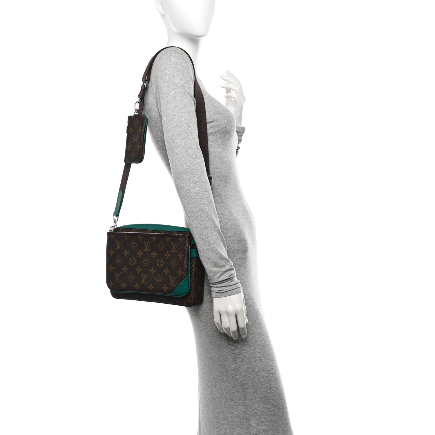 Louis Vuitton Monogram Macassar Trio Messenger Borneo Green 2 of 10