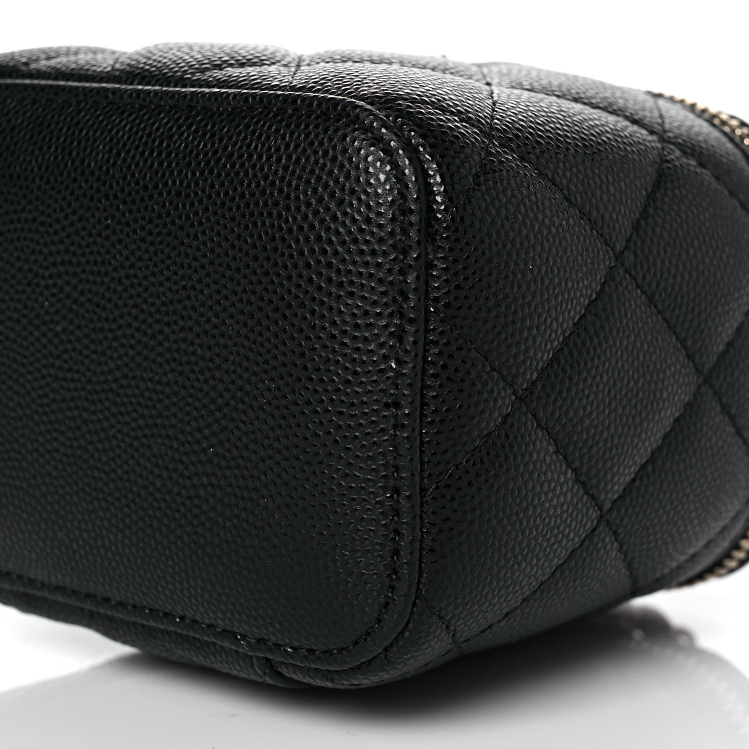 Chanel Caviar Quilted Mini Vanity Case With Chain Black 9 of 10