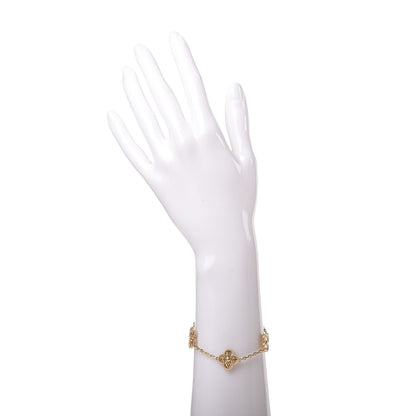 Van Cleef & Arpels 18K Yellow Gold 5 Motifs Vintage Alhambra Bracelet 2 of 5