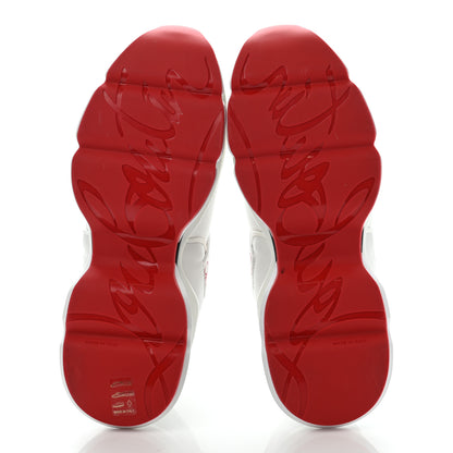 Christian Louboutin Neoprene Patent Nappa Lipsy Run Sneakers 37.5 White 5 of 12