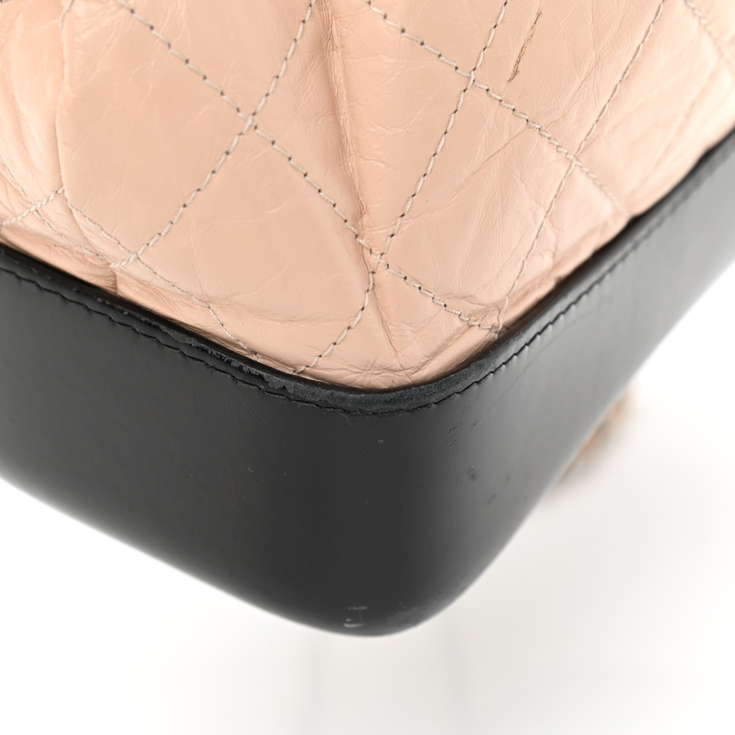 Chanel Aged Calfskin Quilted Small Gabrielle Backpack Beige Black 12 of 14
