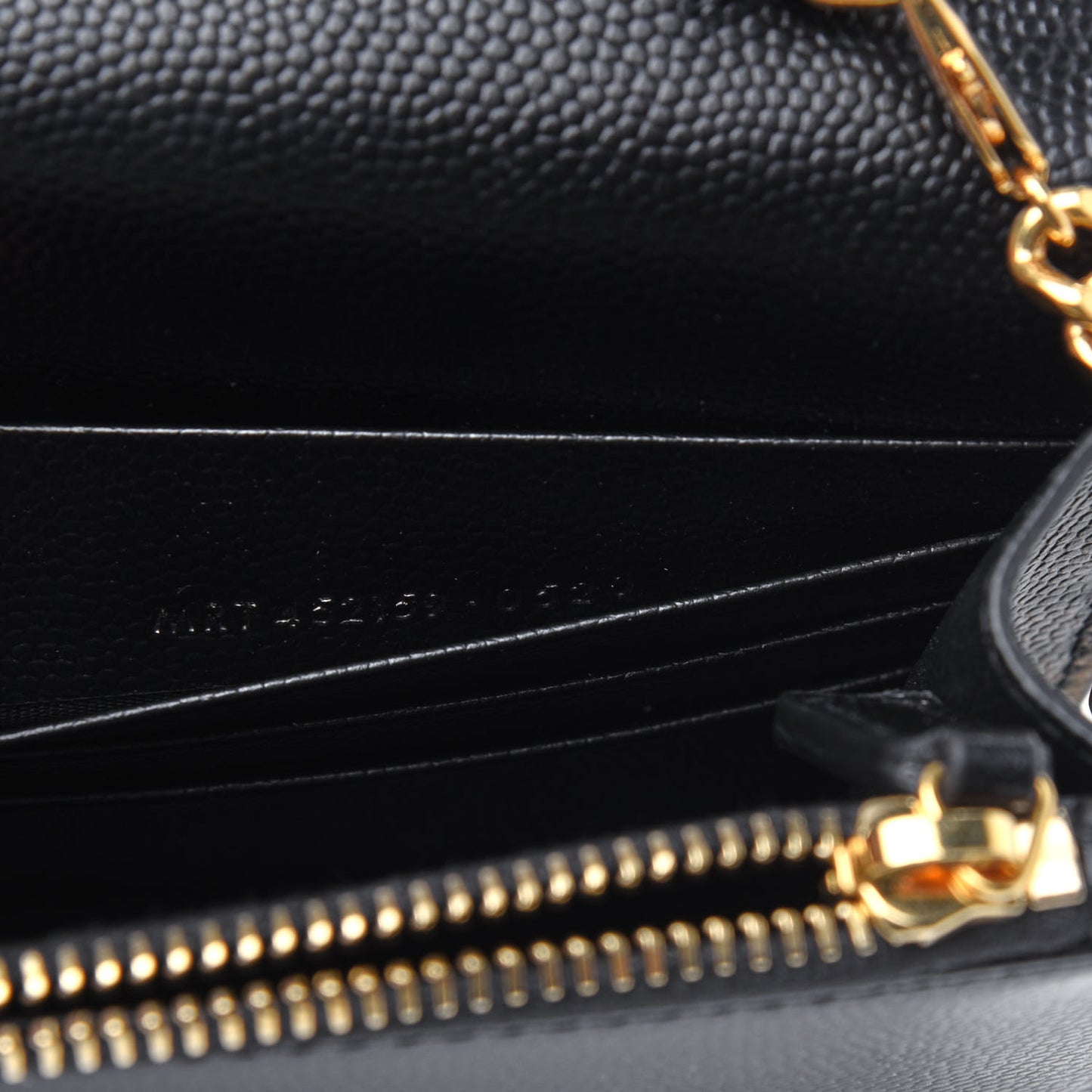 Grain De Poudre Classic Monogram Kate Tassel Chain Wallet Black