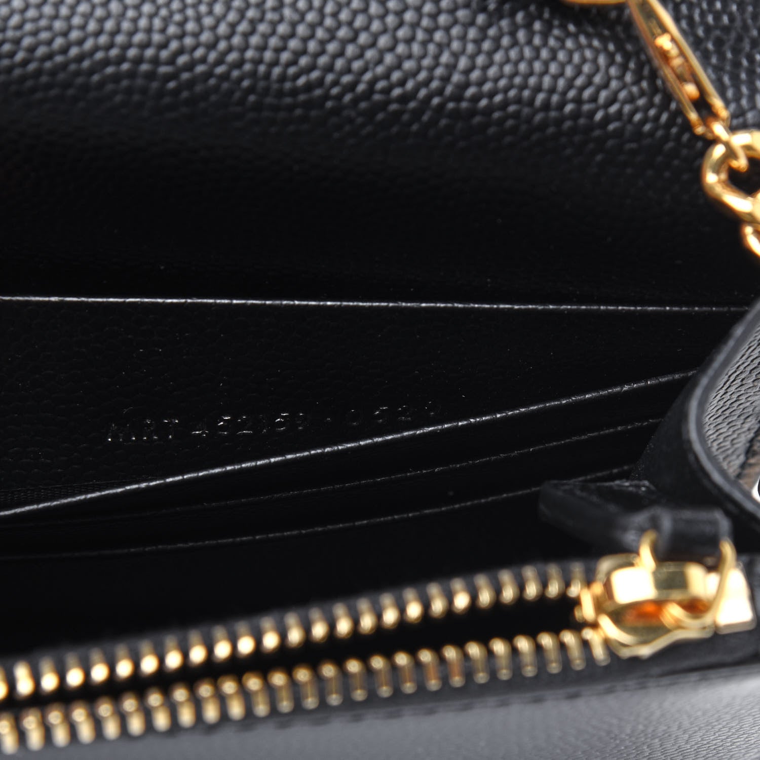 Saint Laurent Grain De Poudre Classic Monogram Kate Tassel Chain Wallet Black 7 of 11
