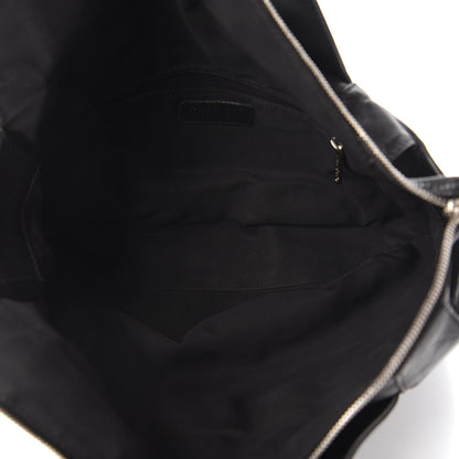 Chanel Calfskin Chevron CC All Day Long Boston Black 5 of 10