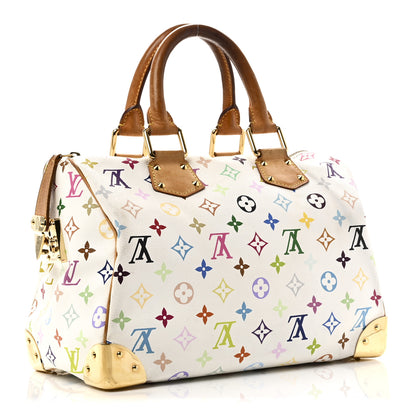Louis Vuitton Monogram Multicolor Speedy 30 White 3 of 9