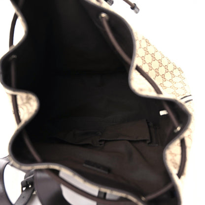 Gucci Monogram Dollar Calfskin O Drawstring Backpack Beige Ebony Testa di Moro Dark Chocolate 5 of 12