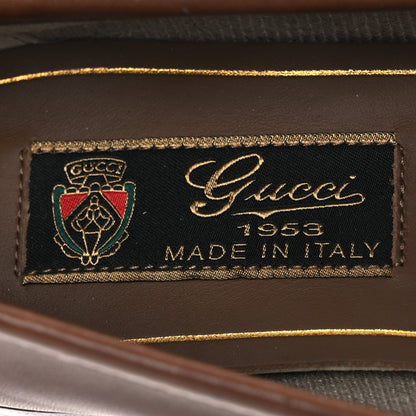 Gucci Betis Glamour Calfskin Womens 1953 Horsebit Loafers 35.5 Brown Sugar 9 of 12