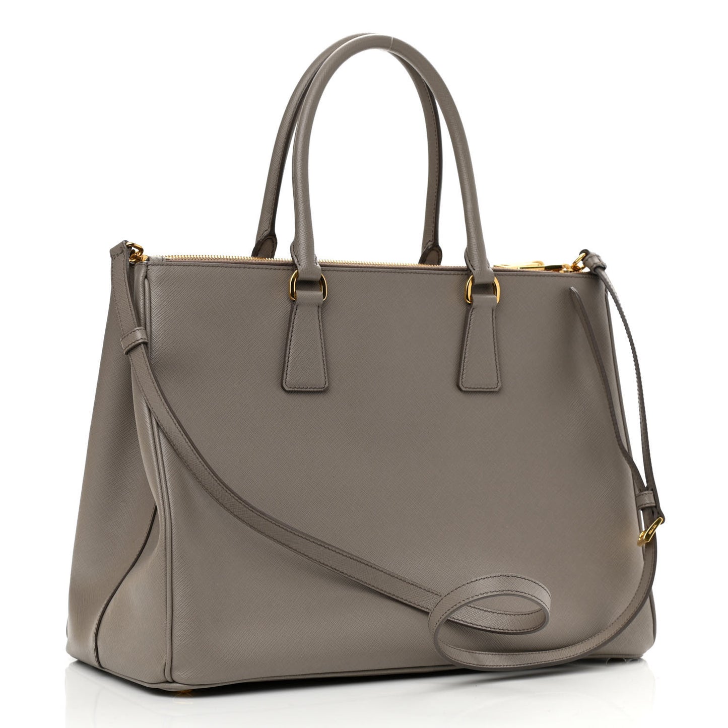 Saffiano Large Galleria Double Zip Tote Argilla