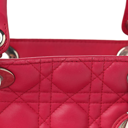 Christian Dior Lambskin Cannage Large Lady Dior Fuchsia 9 of 14