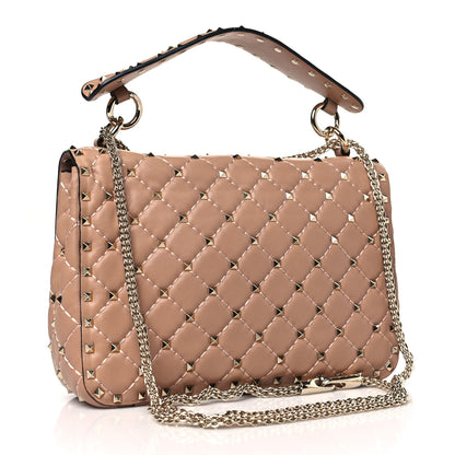 Valentino Garavani Lambskin Medium Rockstud Spike Shoulder Bag Poudre 3 of 8