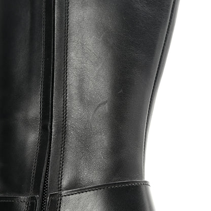 Louis Vuitton Calfskin Belted High Boots 36.5 Black 16 of 18
