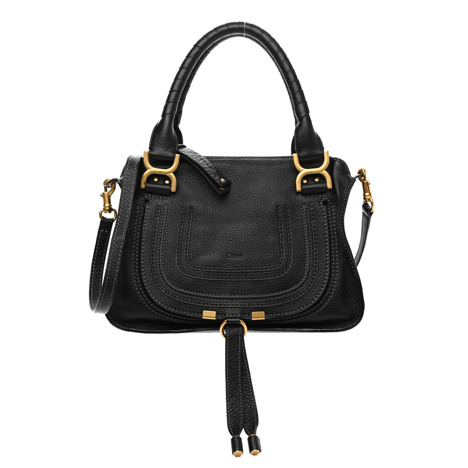 Chloe Calfskin Small Marcie Satchel Black 1 of 10