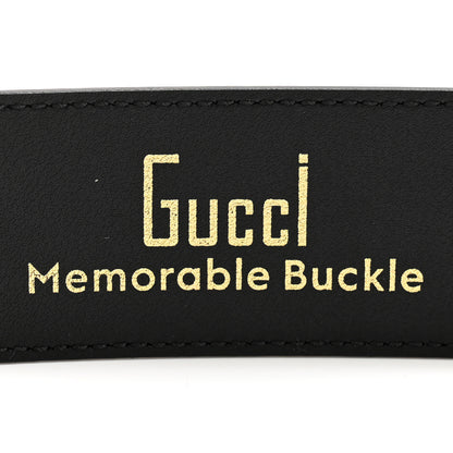 Gucci Textured Dollar Calfskin Criss-Cross Double G Memorable Buckle 40mm Belt 85 34 Black 5 of 7