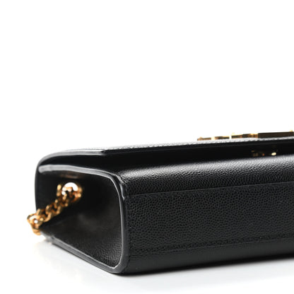 Saint Laurent Grain De Poudre Small Monogram Kate Satchel Black 8 of 10
