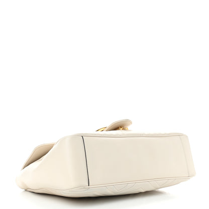 Gucci Calfskin Matelasse Large GG Marmont Shoulder Bag Mystic White 4 of 12