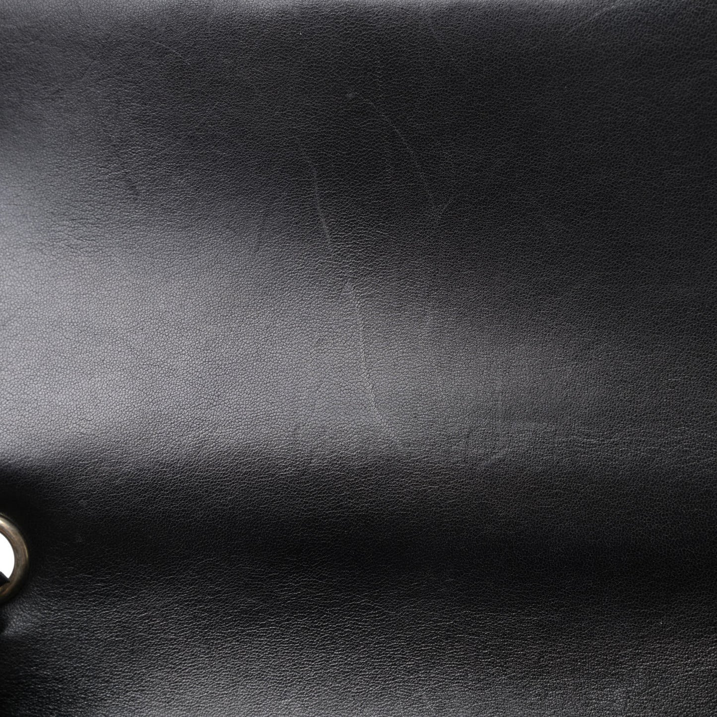 Lambskin Cross Stitch Small Coco Handle Flap Dark Black