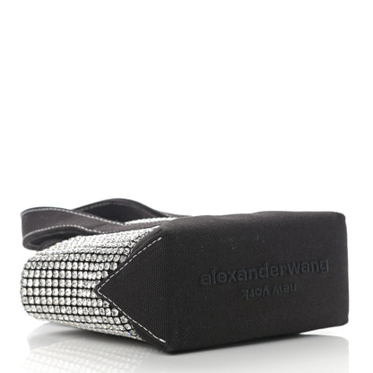 Alexander Wang Mesh Crystal Rhinestone Mini Crusier Tote Black Silver 4 of 12