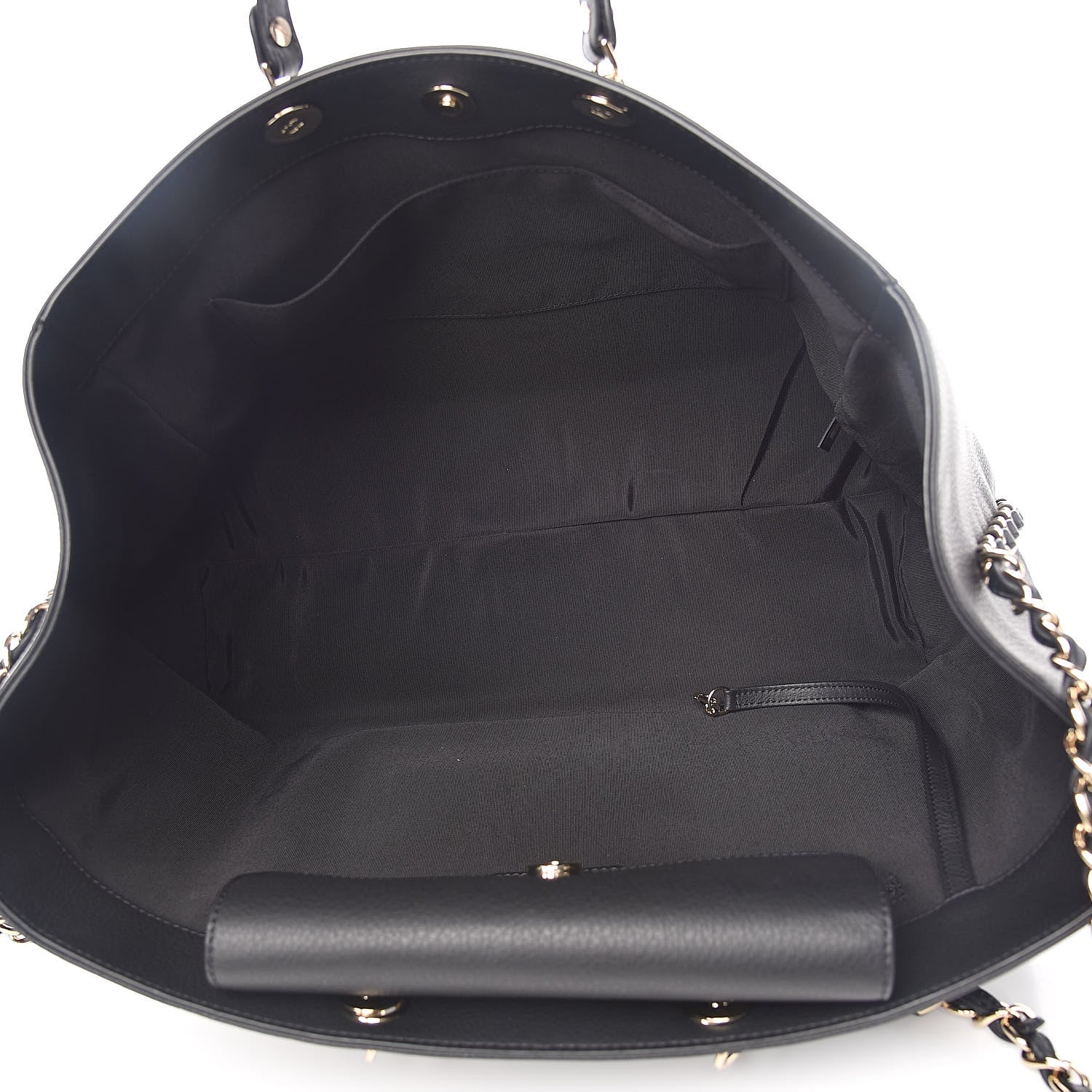 Chanel Bullskin Stitched Large Shopping Bag Black 5 of 10