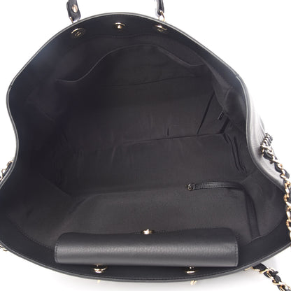 Chanel Bullskin Stitched Large Shopping Bag Black 5 of 10