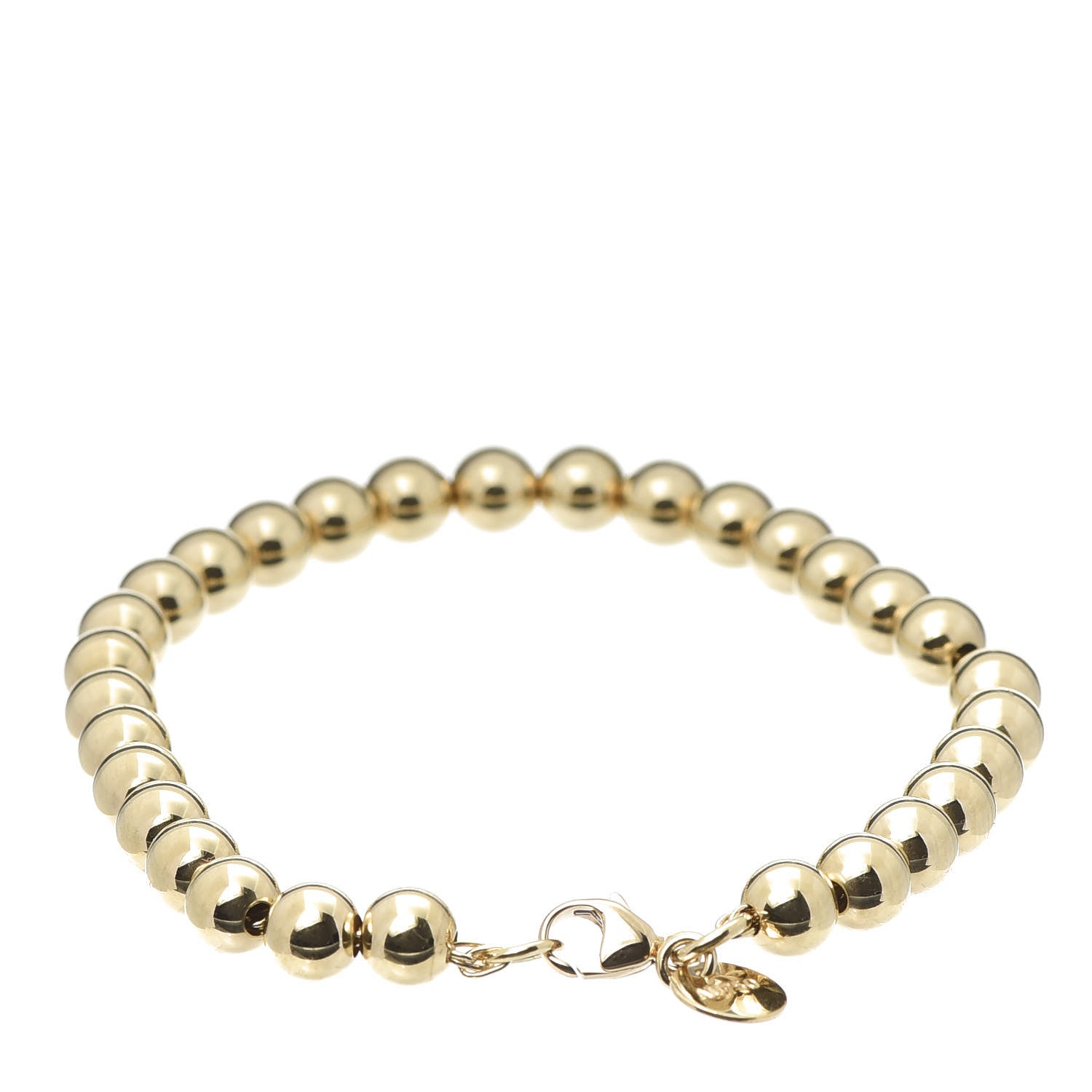 Tiffany 18K Yellow Gold 5.5mm HardWear Ball Bracelet 3 of 8