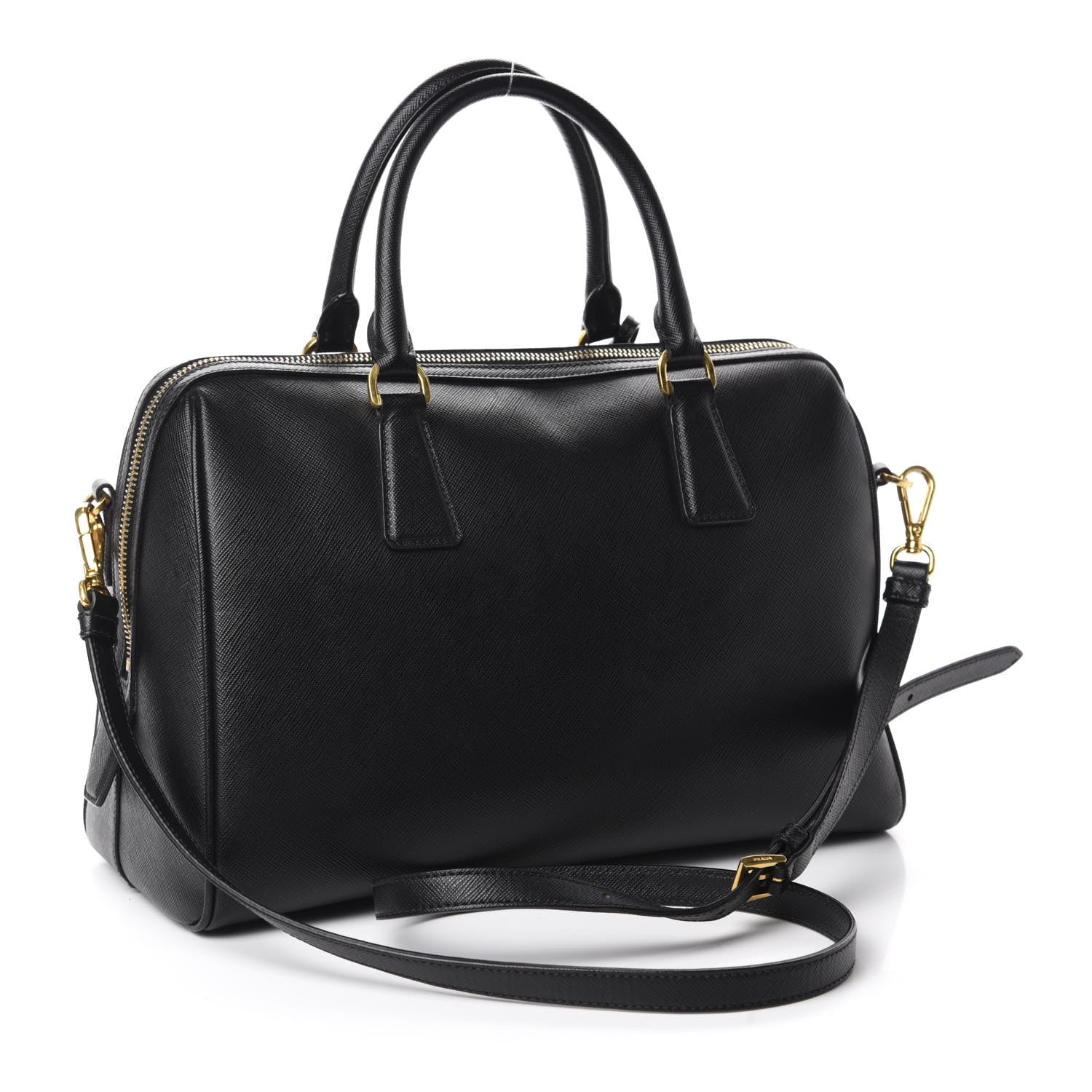 Prada Saffiano Lux Bowler Black 2 of 10