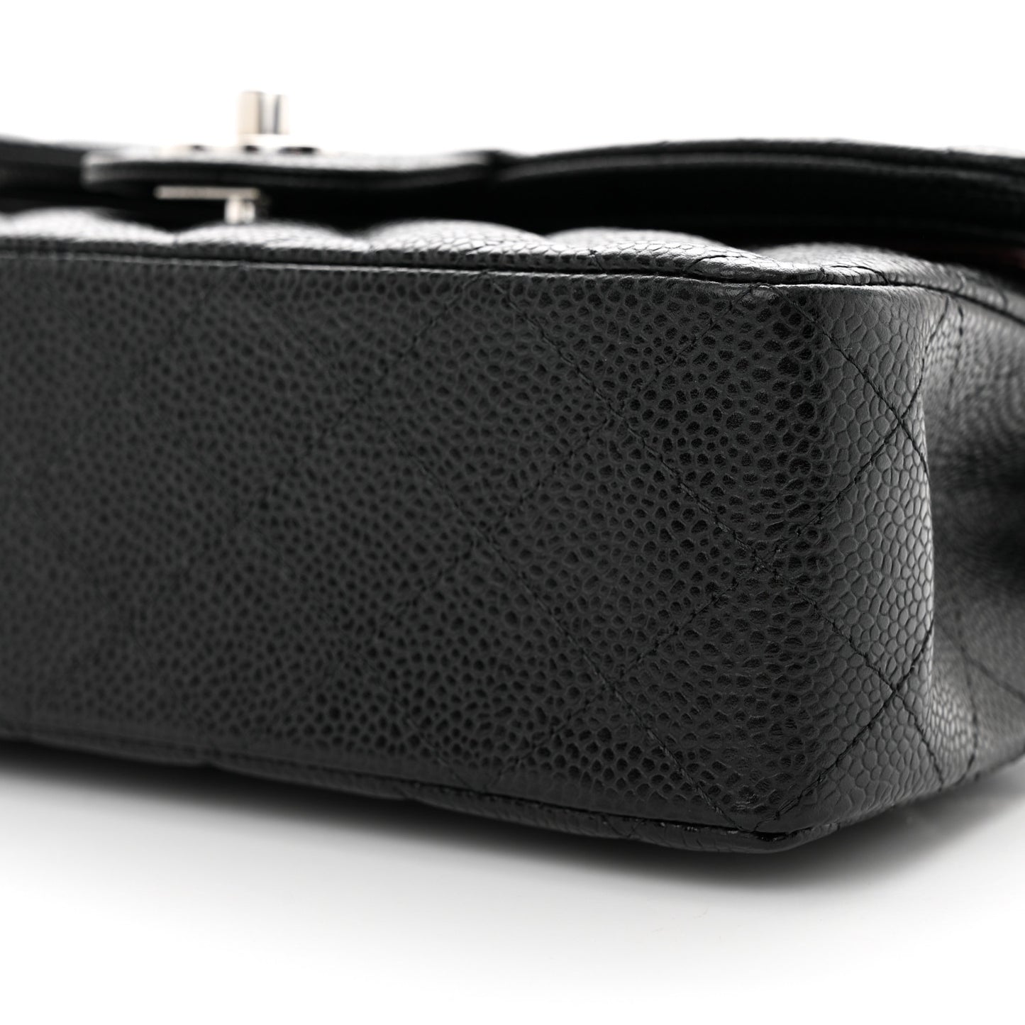 Caviar Quilted Small Double Flap Black