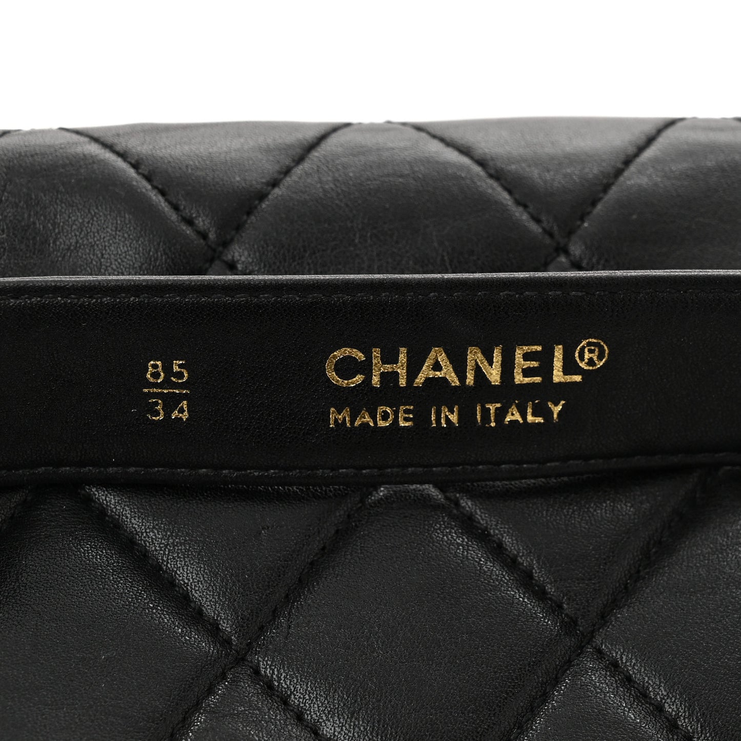 Lambskin Quilted Flap Waist Belt Bag 85 34 Black