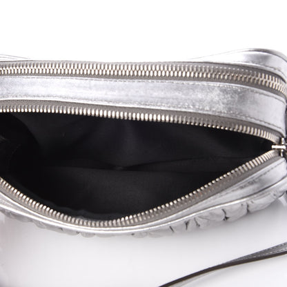 Miu Miu Nappa Matelasse Double Zip Chain Shoulder Bag Cromo 5 of 8