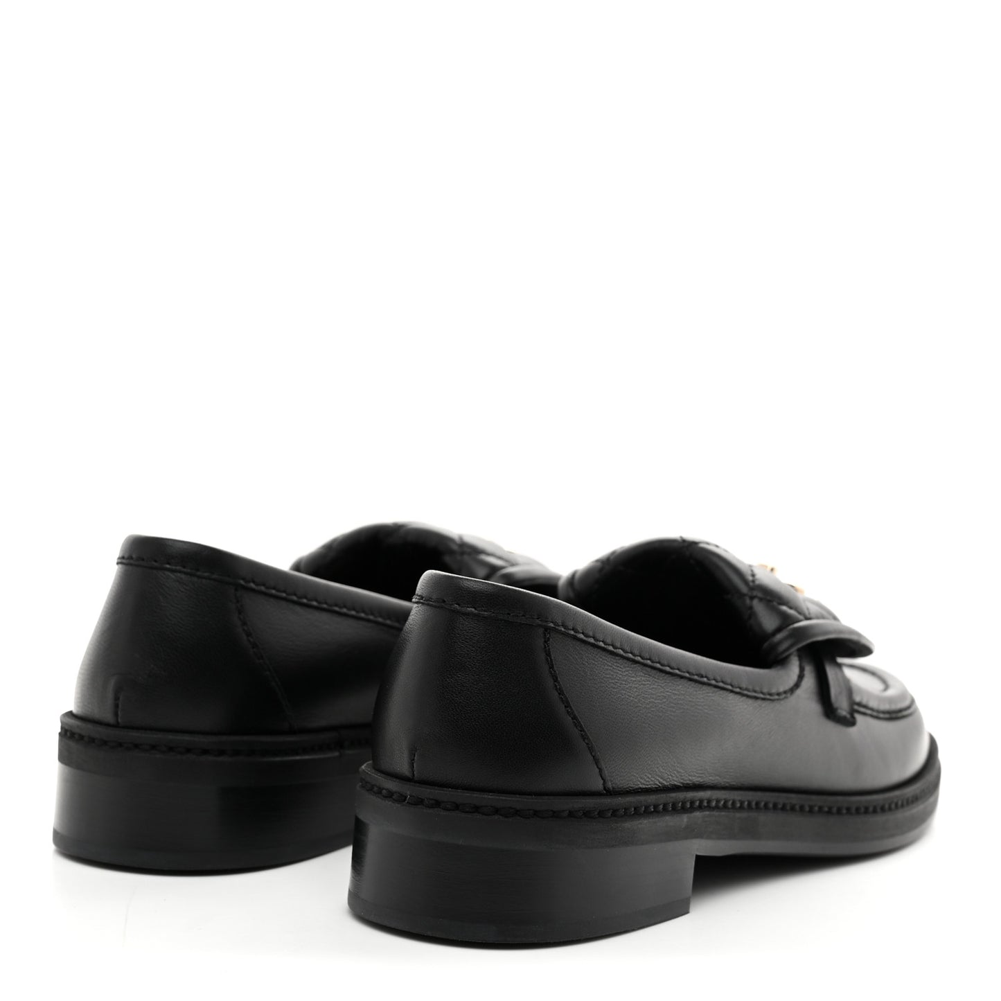 Lambskin Quilted CC Turnlock Loafers 37 Black