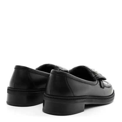 Chanel Lambskin Quilted CC Turnlock Loafers 37 Black 5 of 10