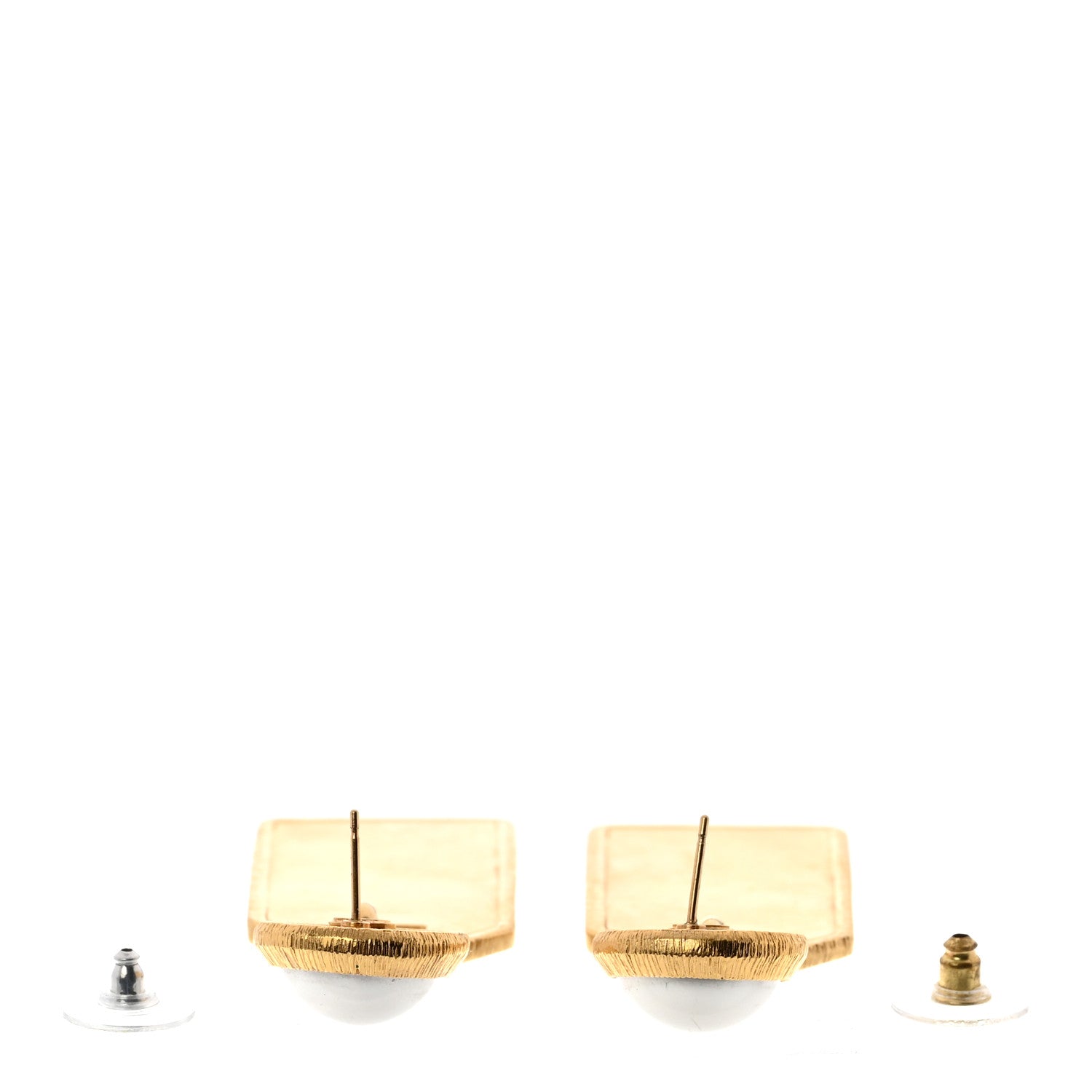 Chanel Pearl CC Tags Drop Earrings Gold 3 of 5