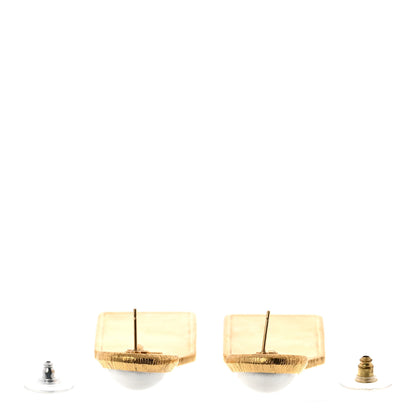 Chanel Pearl CC Tags Drop Earrings Gold 3 of 5