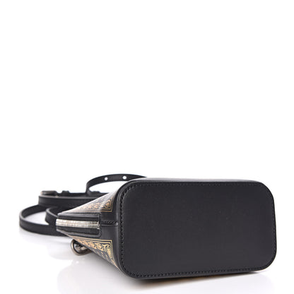 Gucci X SEGA Calfskin GUCCY Stars Mini Dome Shoulder Bag Black Gold 4 of 10