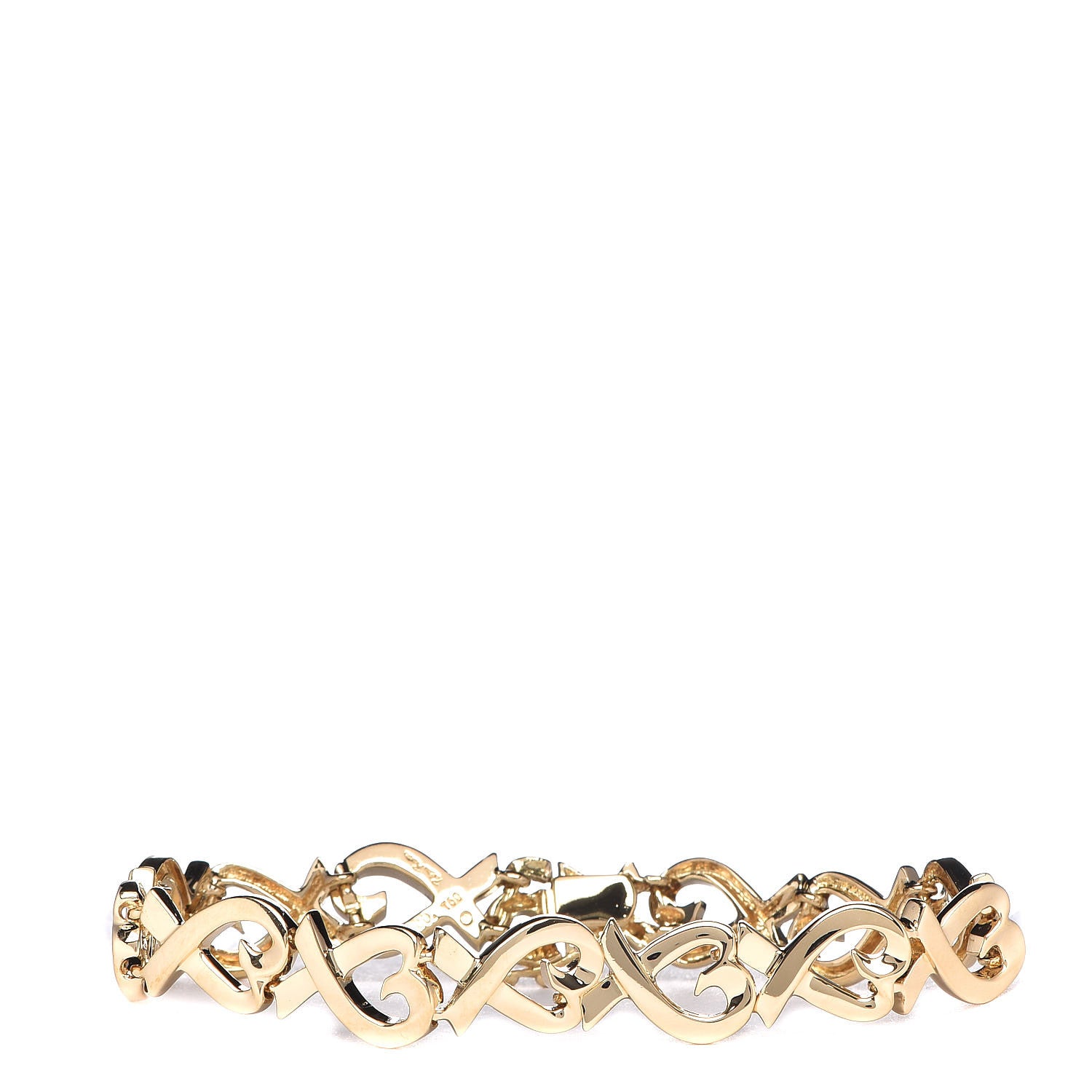 Tiffany 18K Yellow Gold Paloma Picasso Loving Heart Bracelet 1 of 6