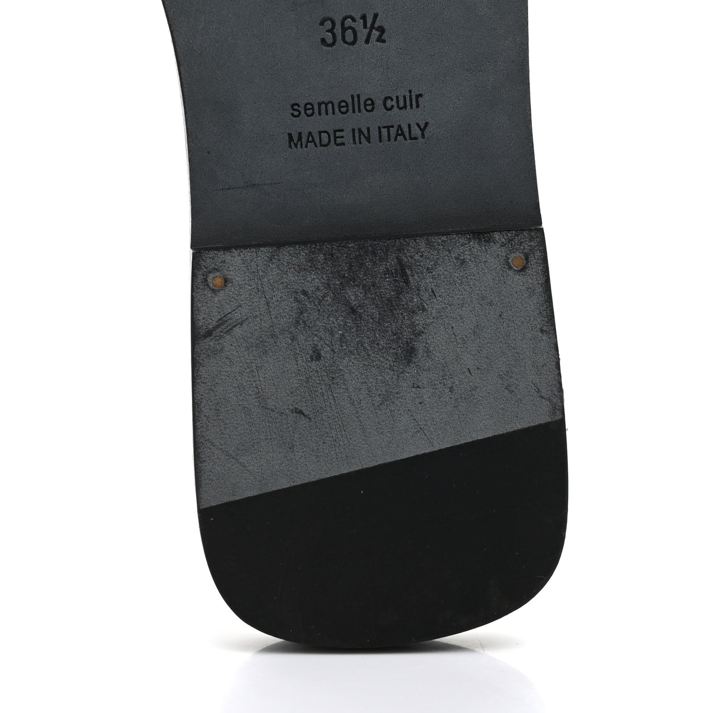Box Calfskin Oran Sandals 36.5 Black
