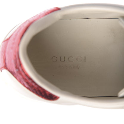 Gucci Calfskin Ayers Web Womens Ace Bow Lace Sneakers 37 White 7 of 16