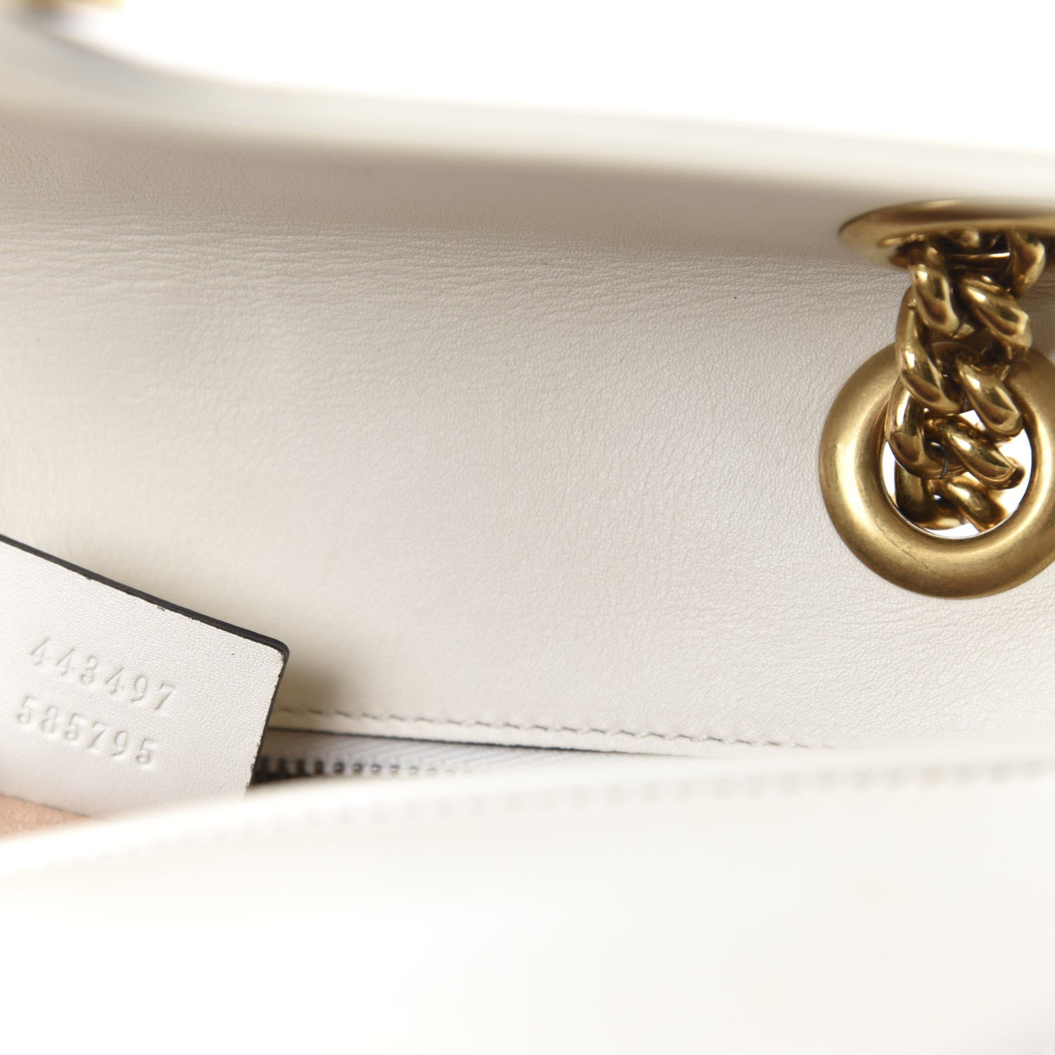 Gucci Calfskin Matelasse Small GG Marmont Shoulder Bag White 9 of 11