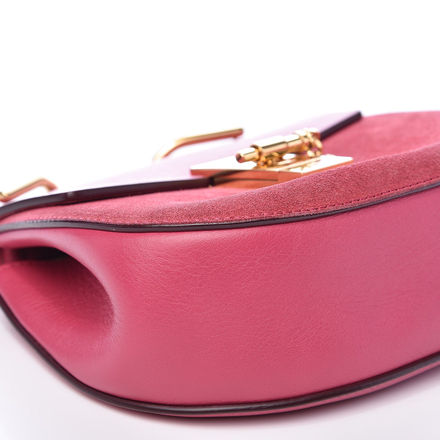 Suede Smooth Calfskin Mini Drew Shoulder Bag Dreamy Pink